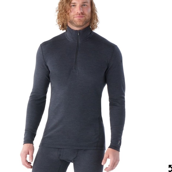Smartwool Men's Classic Thermal 100% Merino Wool Base Layer 1/4 Zip Size L - Picture 1 of 12